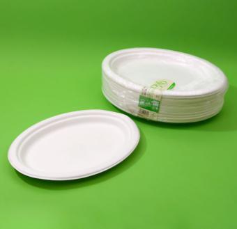 PIATTO PIANO OVALE 26X20CM POLPA BYO 50PZ