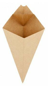 CONO FRITTI "OPEN PACK" KRAFT NAT. 100GR 22X12.5CM CF=200PZ