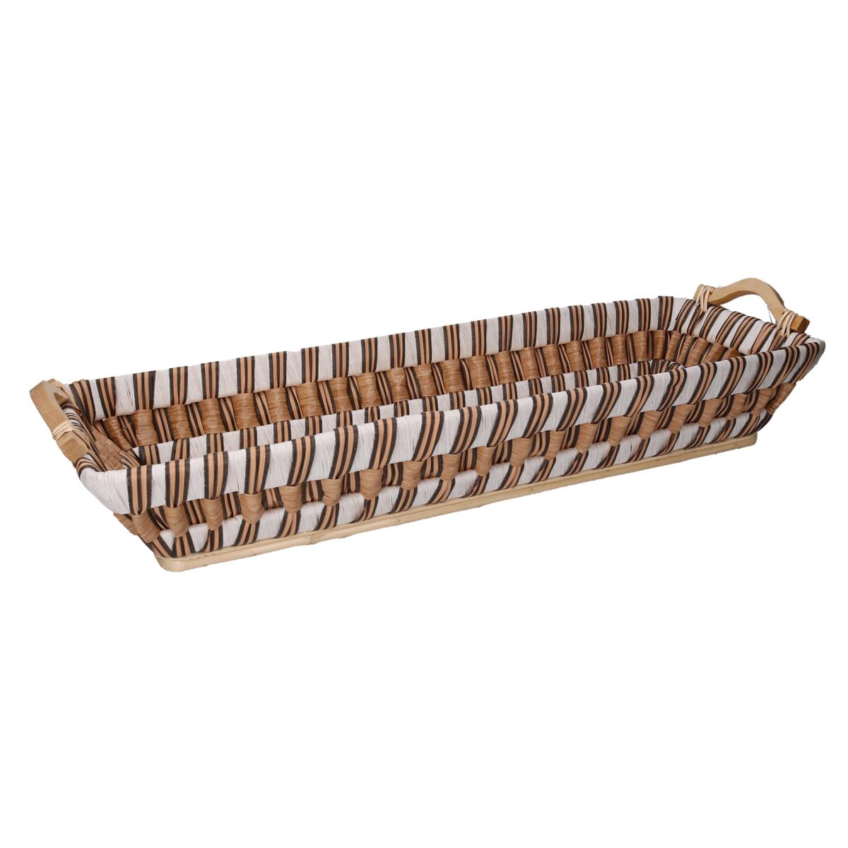 CESTA VIMINI SFOGLIATO BIANCO NATURALE RETTANG 71/76X28X12H