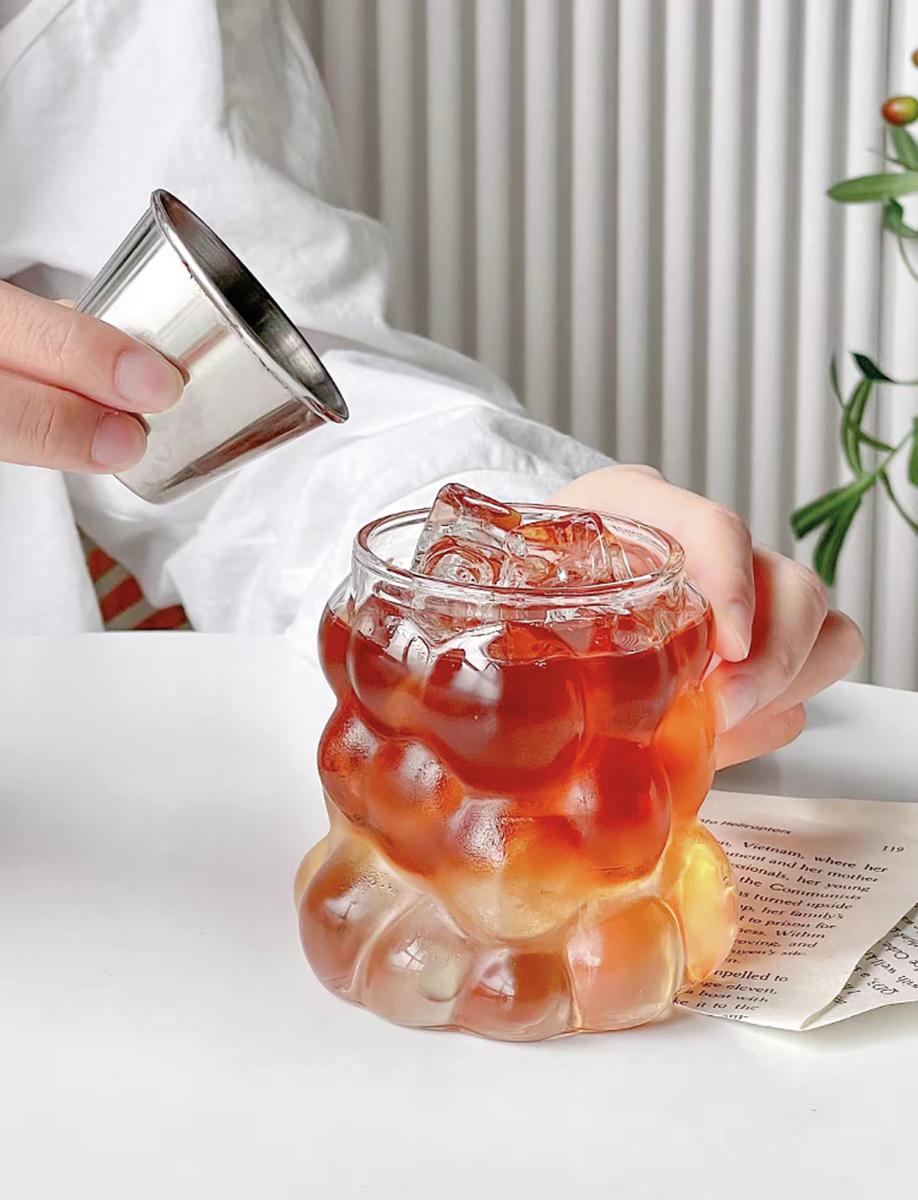 BICCHIERE/CANNUCCIA IN VETRO BOROSILICATO 370ML BUBBLE WORLD