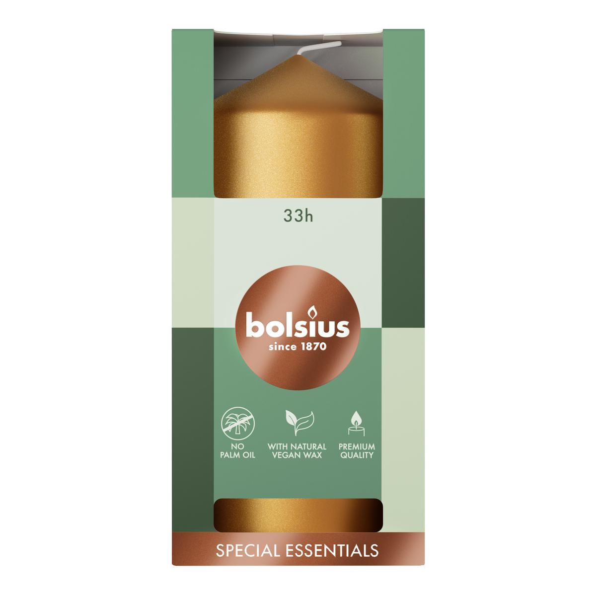 CANDELA PILASTRO ESSENTIALS 12CM COL.ORO 33ORE