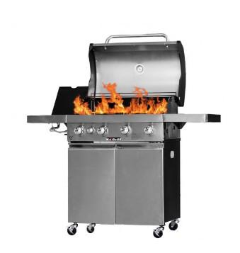 BARBECUE FIRE DOK SPECIAL INOX P.LAVICA E GAS 4 FUOCHI