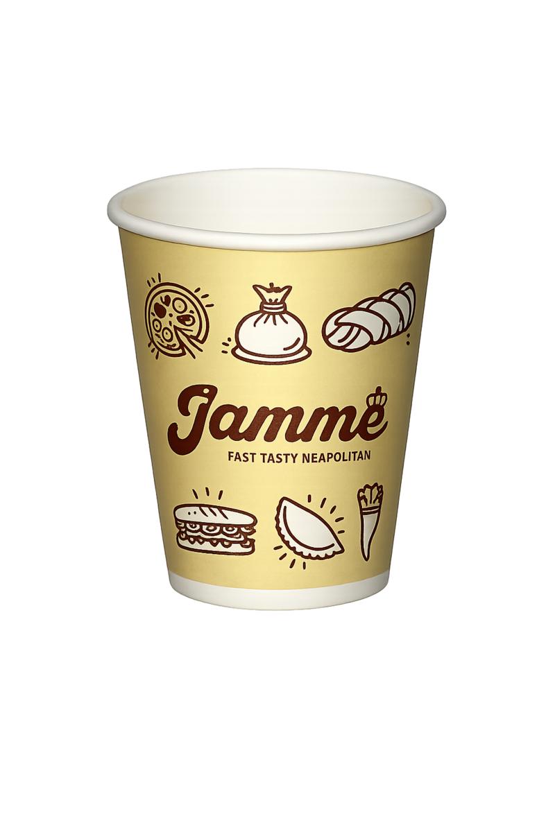 BICCHIERE 9oz COD.105 CARTONCINO CREMA "JAMME" CF=50PZ