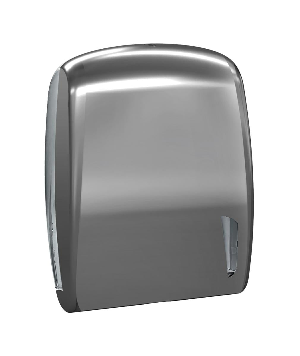 DISPENSER ASCIUGAMANI PIEG."V/C" TITANIUM/TRASPARENTE