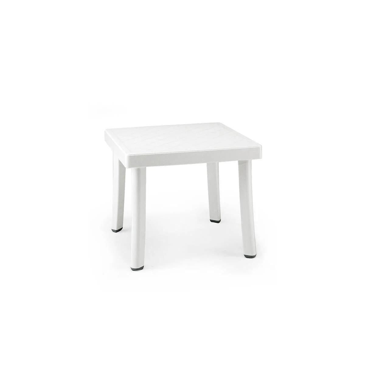 TAVOLO RODI/FIOCCO QUADRATO BIANCO 75X75X72