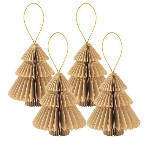 ALBERI IN CARTA CM 10 KRAFT CON ORO CF=4PZ