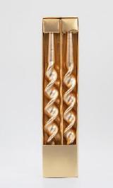 SET 2 CANDELE ASPIRALE 35CM CHAMPAGNE