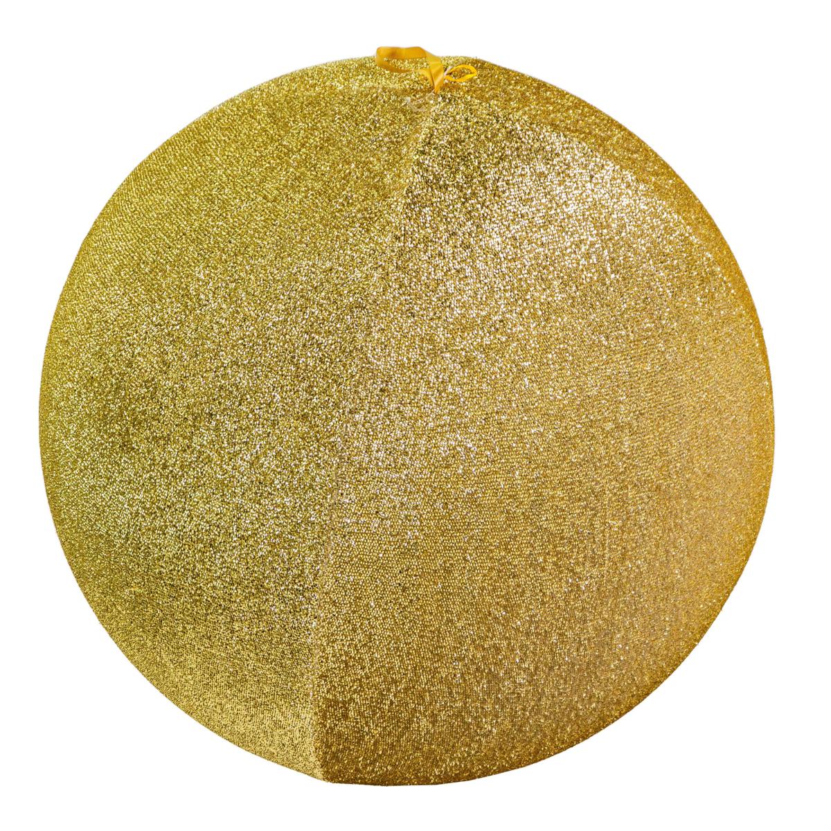 SFERA GONFIABILE IN TESSUTO EFFETTO GLITTER ORO DIAM.60H60CM