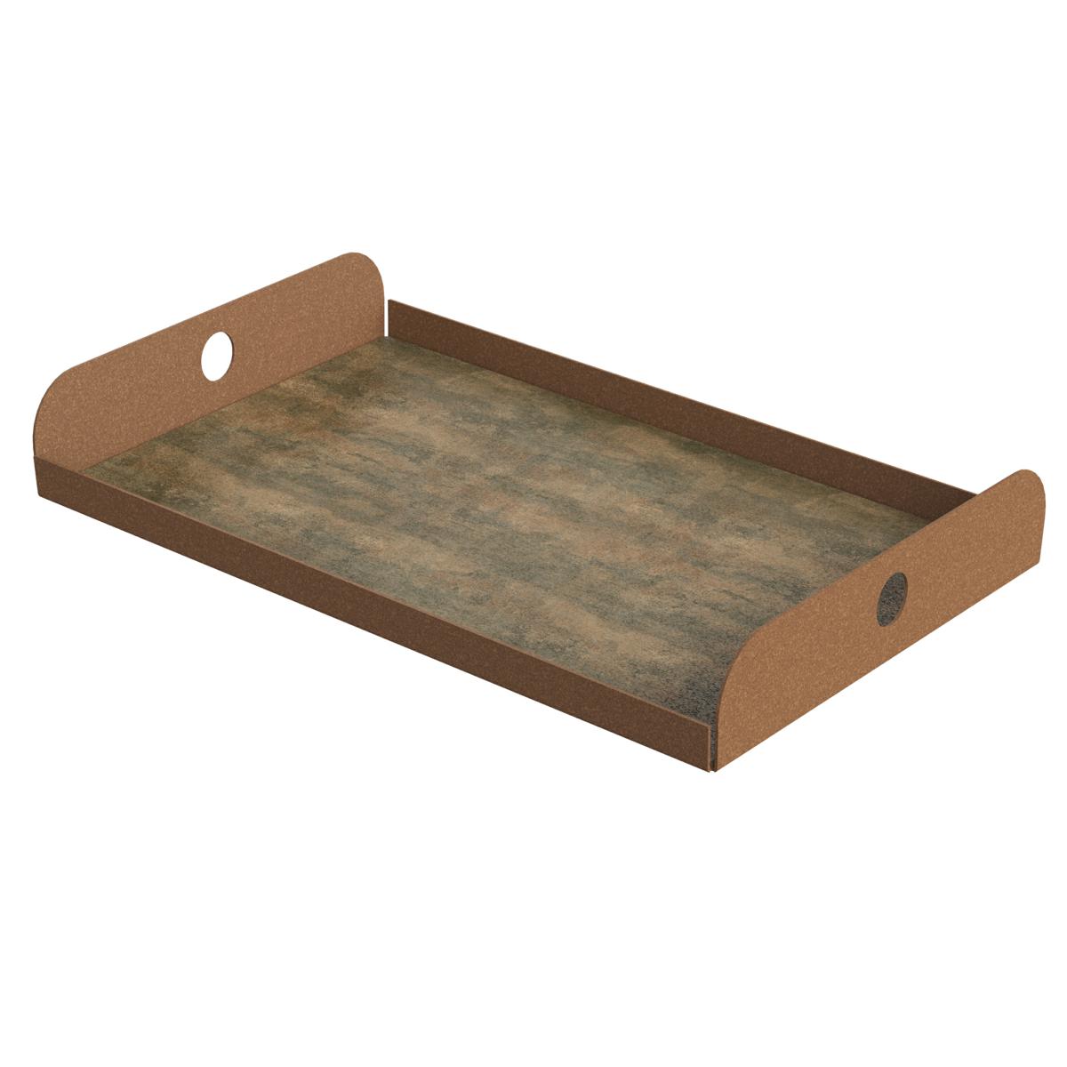 VASSOIO PASTICCERIA CORTEN HPL RUGGINE 32X53X7CM