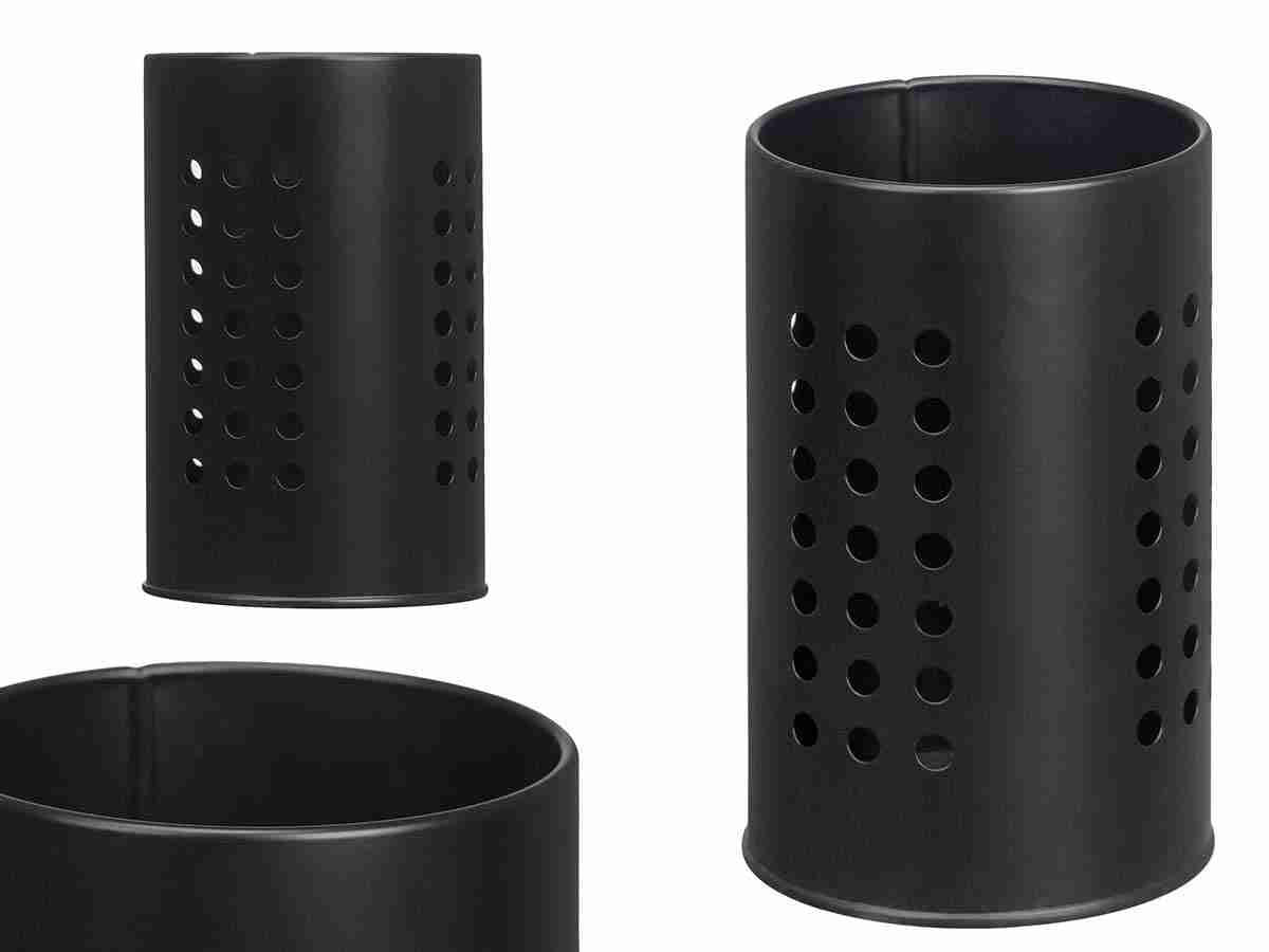 PORTAUTENSILI IN ACCIAIO COLORE NERO