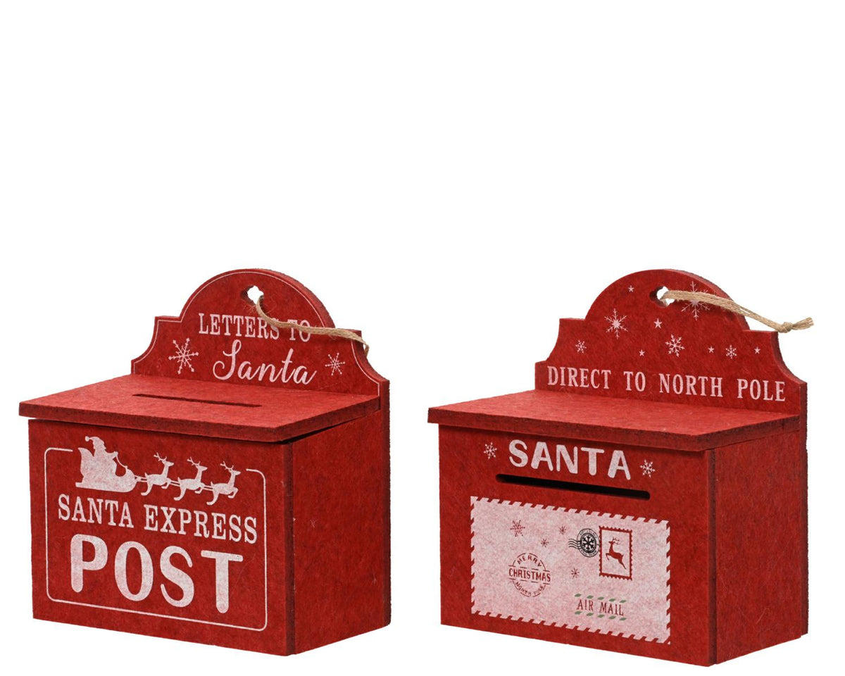 CASSETTA POSTALE FELTRO ROSSA 2 ASS. 13X22 H24CM