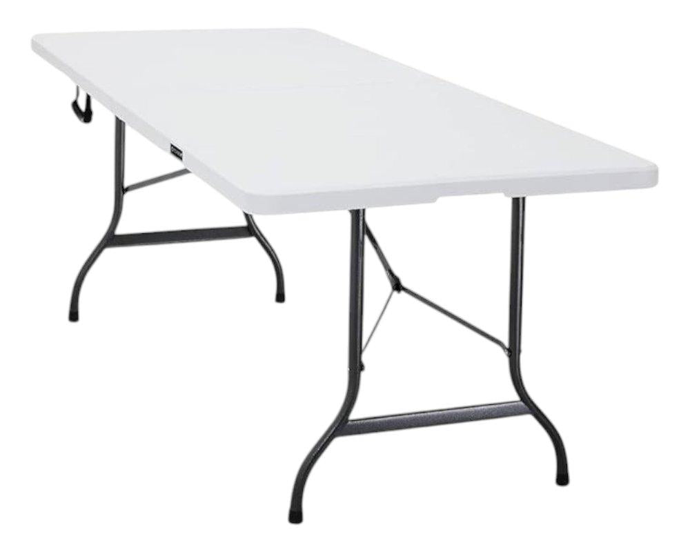 TAVOLO CATERING MIS.183X76X74CM BIANCO PIEDI RICHIUDIBILI