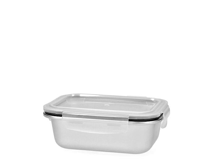 CONTENITORE INOX RETTANGOLARE COPERCHIO IN PP 1,20LT