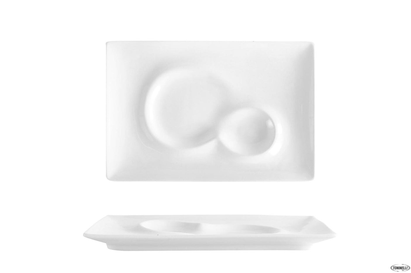 PIATTO PIANO GOURMETRETT.CM.30,6X20,7 SELECTA BIANCO