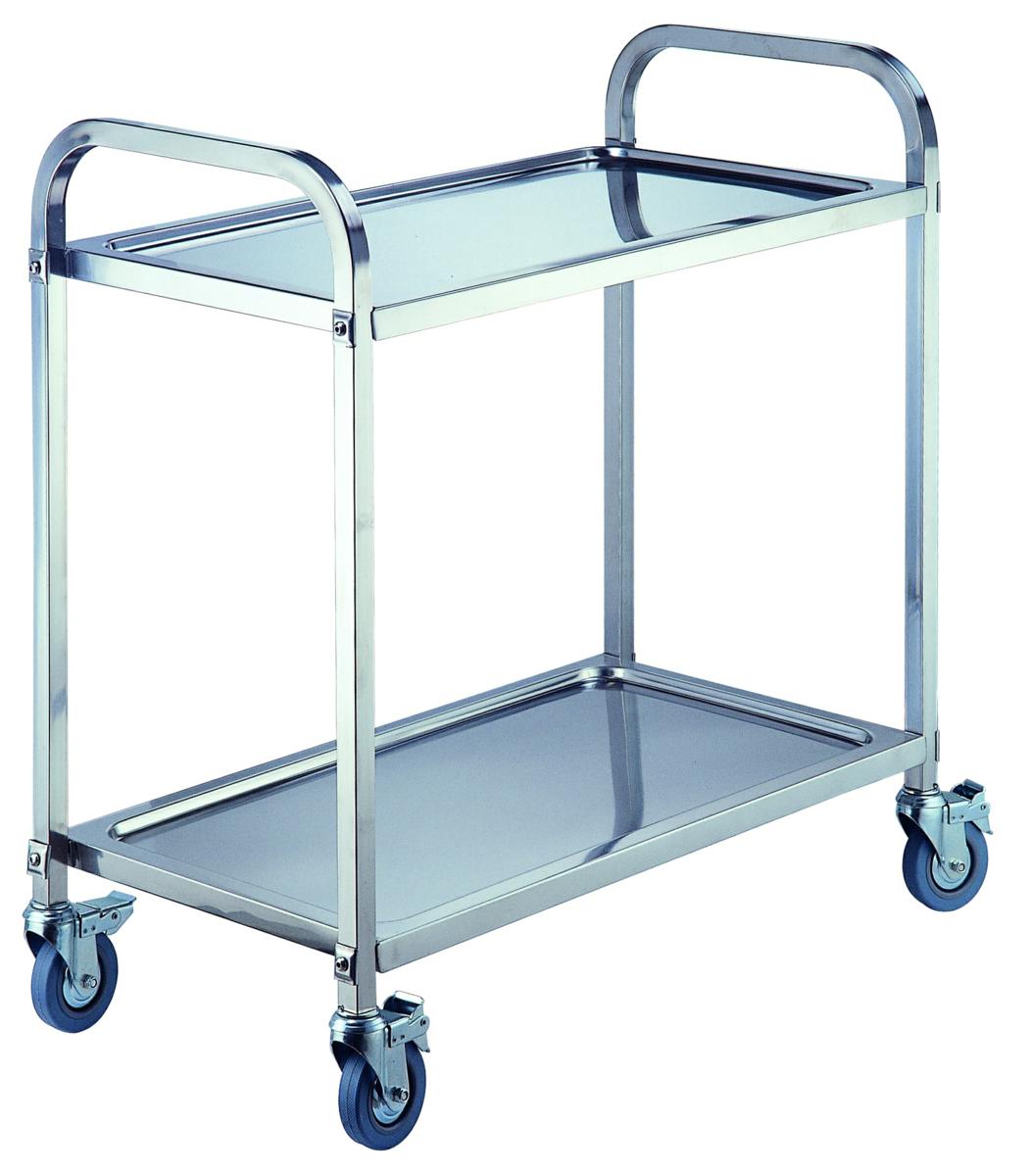 CARRELLO PORTAVIVANDE A DUE RIPIANI PIATTI CM 85 X 45 X 90