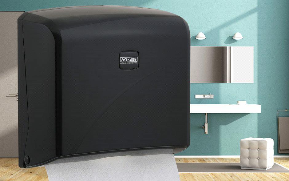 DISPENSER ASCIUGAMANI PIEGATI "Z" 200FF ABS NERO