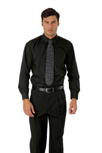CAMICIA UNISEX 65% POLYESTER 35% COTONE COL.NERO