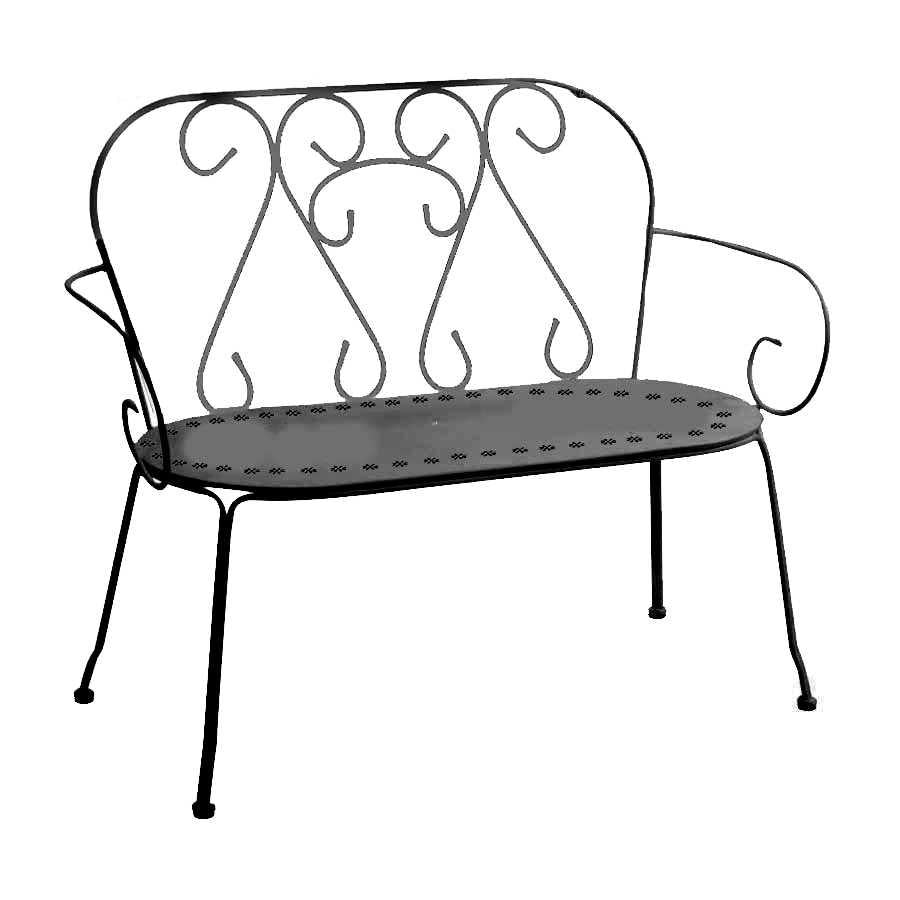 PANCHINA METALLO NEWOLD ANTRACITE cm105x48h88