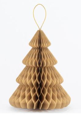 DECORAZIONE CARTA ALBERO 40KRAFT CON PROFILO ORO