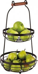 ALZATA 2 PIANI Ø22/26CM H.48 METALLO/LEGNO