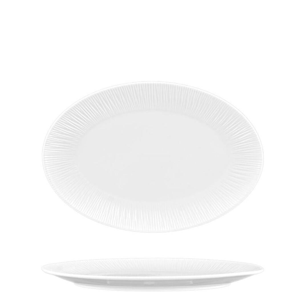 PIATTO OVALE SILICE PLISE 36X25