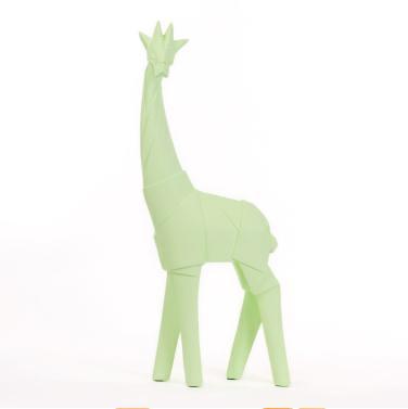 STATUA GIRAFFA VERDE25X12X62CM