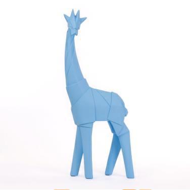 STATUA GIRAFFA TURCHESE 25X12X62H