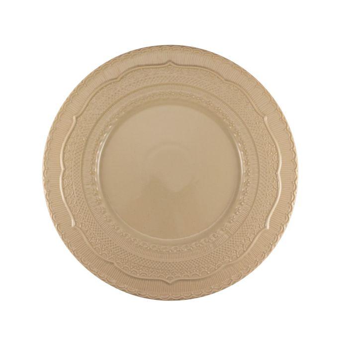 PIATTO ROTONDO DIAM.33 H.3CM BEIGE SKALISTOS STONEWARE