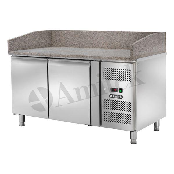 BANCO PIZZA REFR. 3/P CON VETRINA MOD.AK2602TN+AK15638