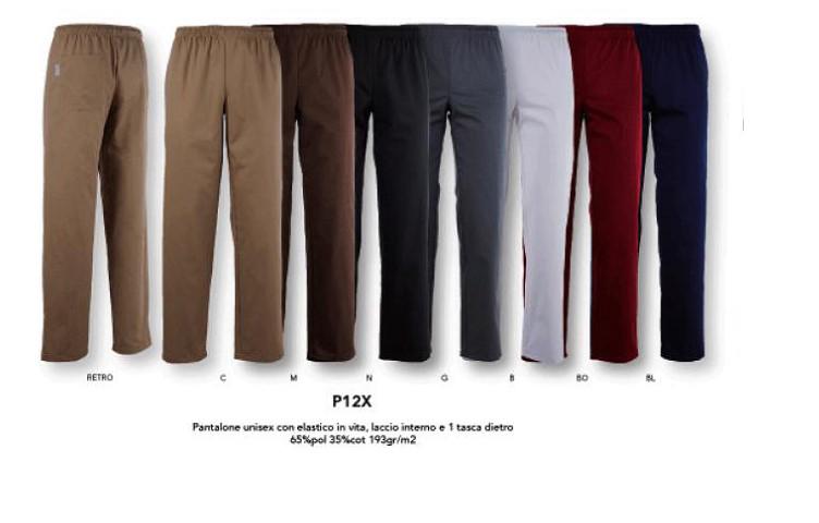PANTALONE UNISEX C/ELASTICO E LACCIO 193GR NERO