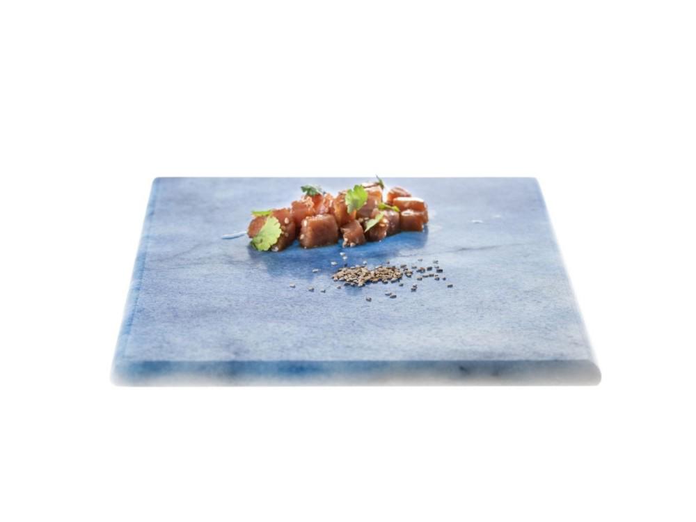 PIATTO IN MARMO INTELLATO BLU 30X20
