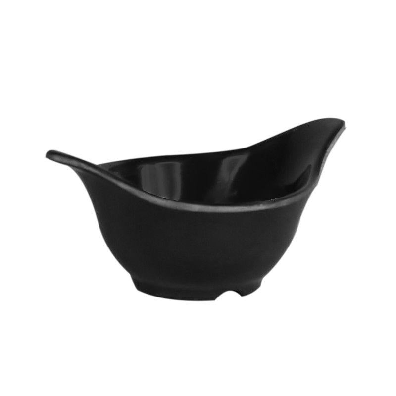 CIOTOLINA MELAMINA NERA "GALAXY" 10X7CM H4.6CM