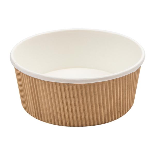 TERRINE A DOPPIA PARETE KRAFT ONDULATO 780ML CF=25PZ