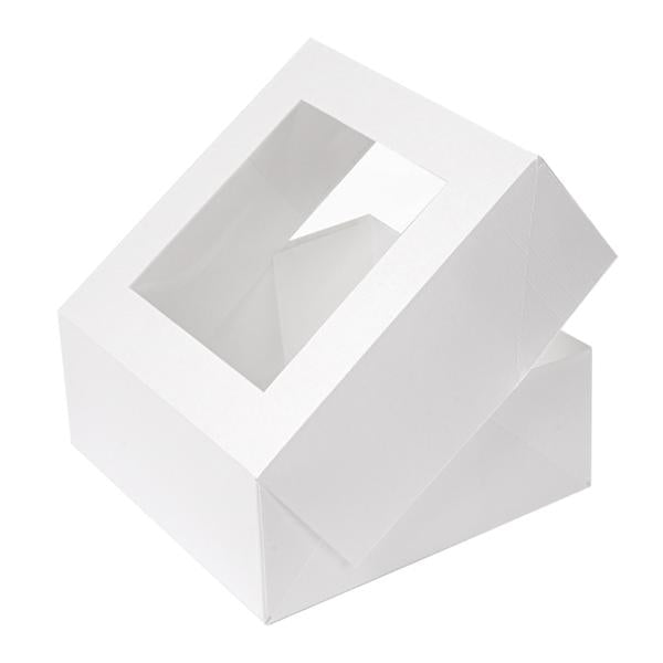 SCATOLA PASTICCERIA 18X18X7,5CM 250GR BIANCO C/FIN.CF=50PZ