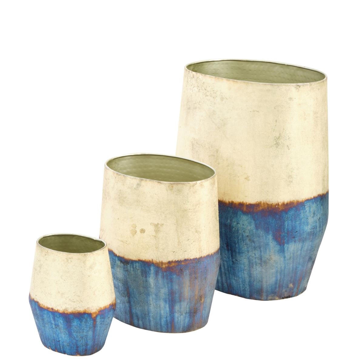 SET 3 VASI METALLO CM.76x61x46