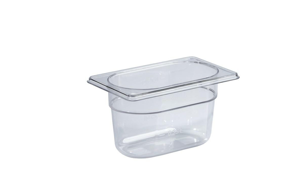 BACINELLA POLICARBONATO GN 1/9 H65 DIM.176X108MM