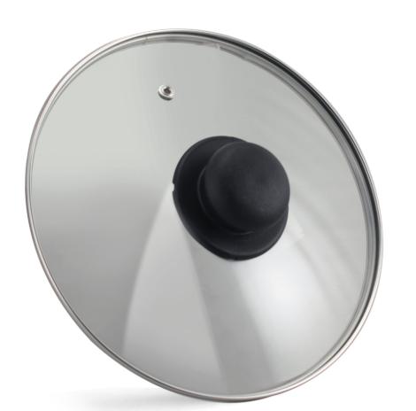 COPERCHIO VETRO CM.20 FILO INOX