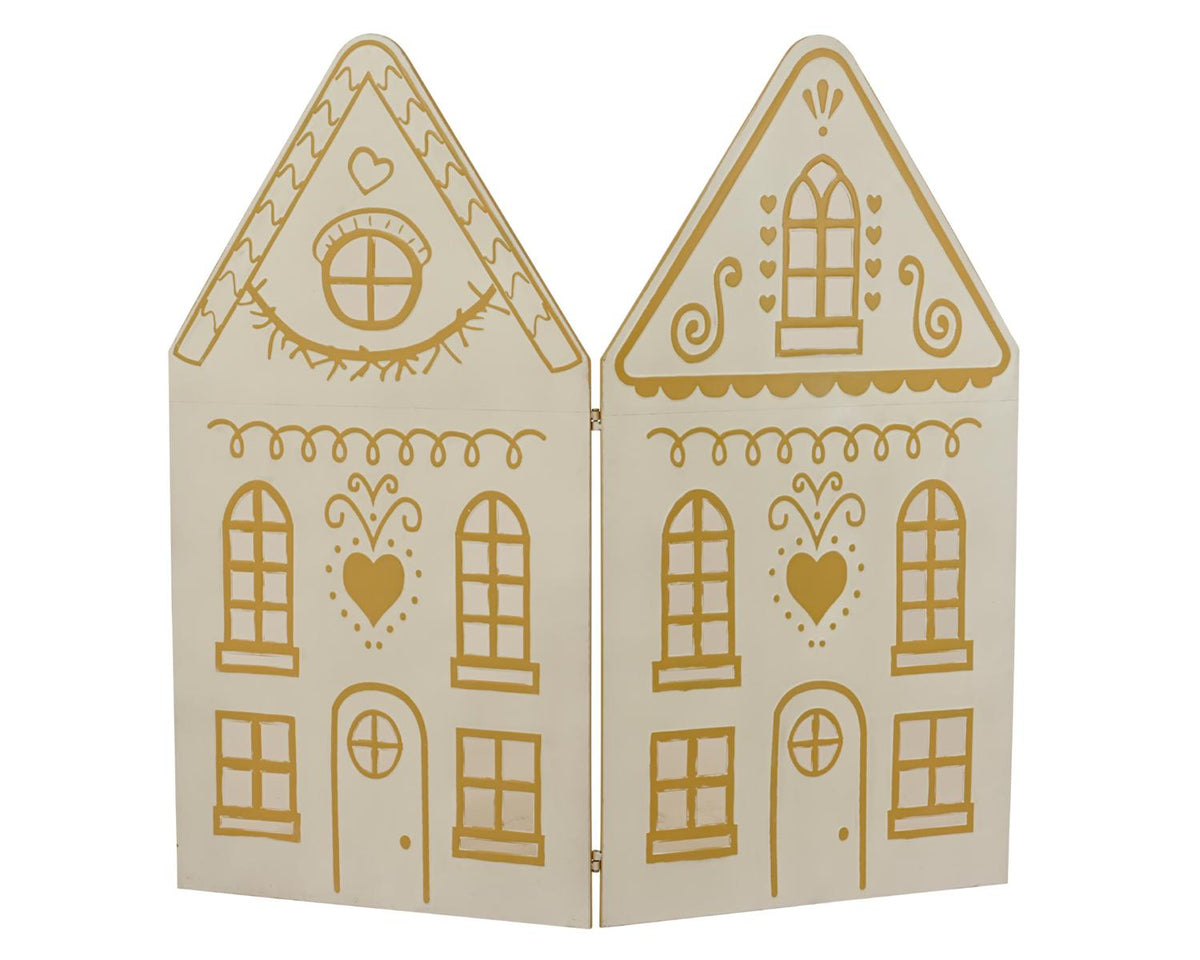 PANNELLO CASA FERRO BIANCO/ORO 157,5X1 H149,5CM