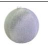 SFERA GONFIABILE TESSUTO EFFETTO GLITTER ARGENTO D.60H60CM