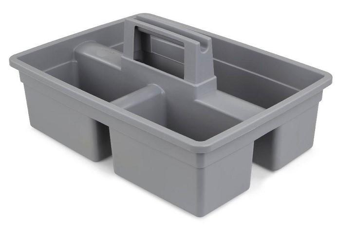 CASSETTO PORTAOGGETTI 3 SCOMPARTI C/MANICO COL.GRIGIO