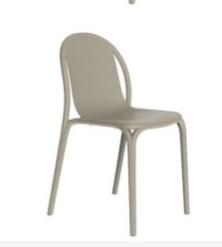 SEDIA ECRU IN POLIETILENE 'BROOKLYN'