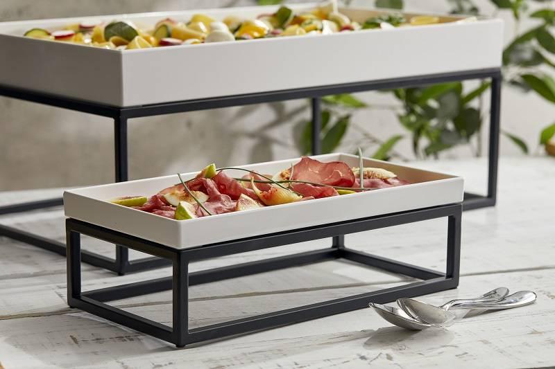STAND PER BUFFET NERO IN METALLO 53X32,5X16H