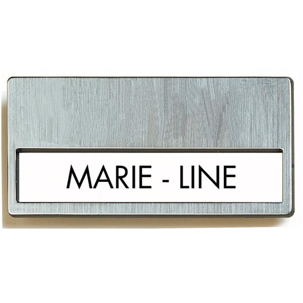 CARTELLI IDENTIFICAZIONE 6,7x4 CM ARGENTO PLASTICA