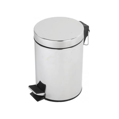 PATTUMIERA A PEDALE IN ACCIAIO CROMATO 5LT