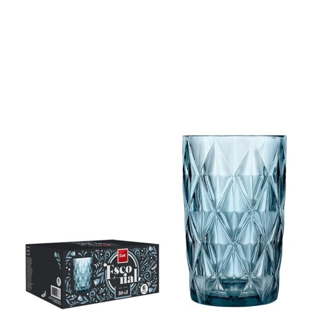 BICCHIERE ESCORIAL BLU 40CL