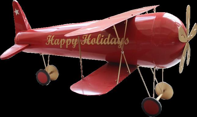 AEROPLANO DECO ROSSOE ORO 154X126X77