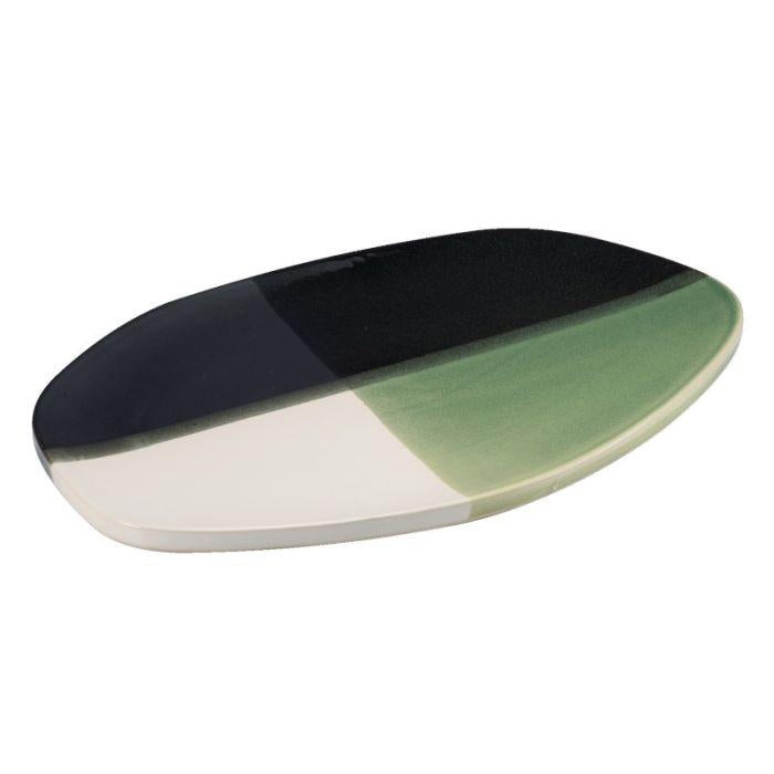 SIMPOSIO VASSOIO OVALE VERDE 40,5X19 H2