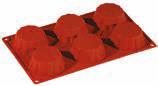 STAMPO SILICONE BRIOCHETTE CANNELLATA 6PORZ.