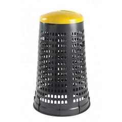 TRESPOLO PORTASACCO 110LT GRIGIO C/COP.GIALLO+REGGISACCO