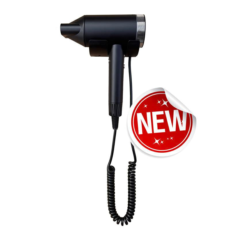 ASCIUGACAPELLI HOTEL ABS NERO 1500W CON BASE